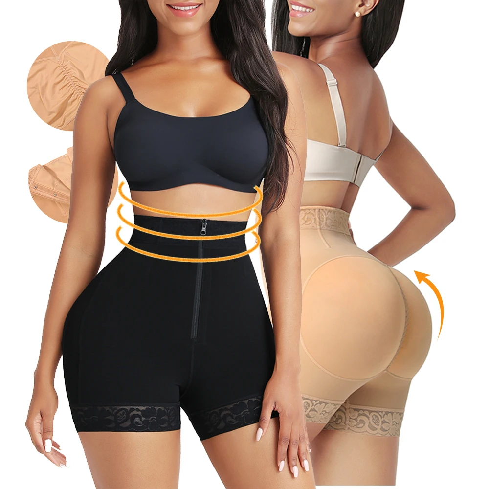 

HEXIN Corset Two Piece Set plus size Panty Tummy But Lifter Body Shaper Private Label Shapewear For Women, As show