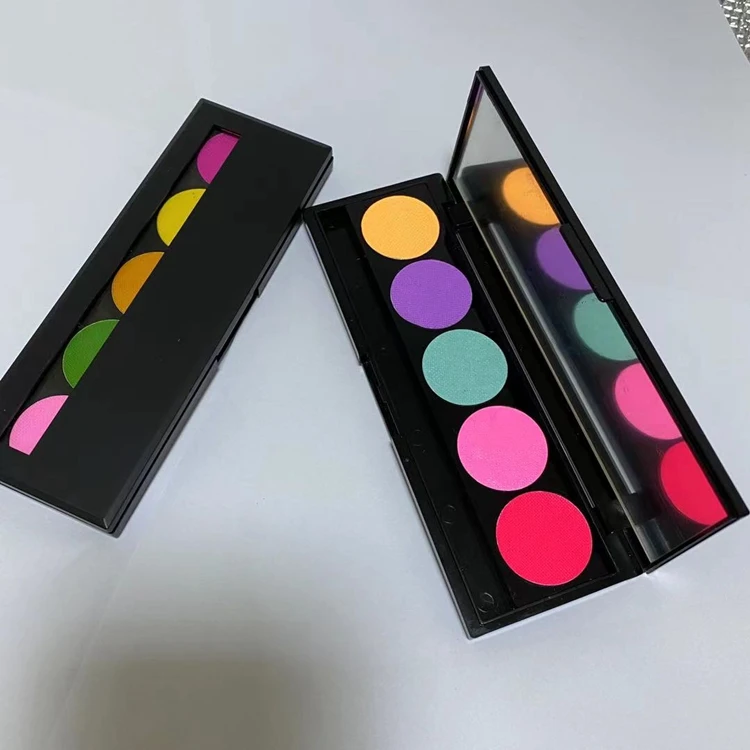 

custom 5 color face paint palette water activated eyeliner palette private label face painting kit, 5 colors