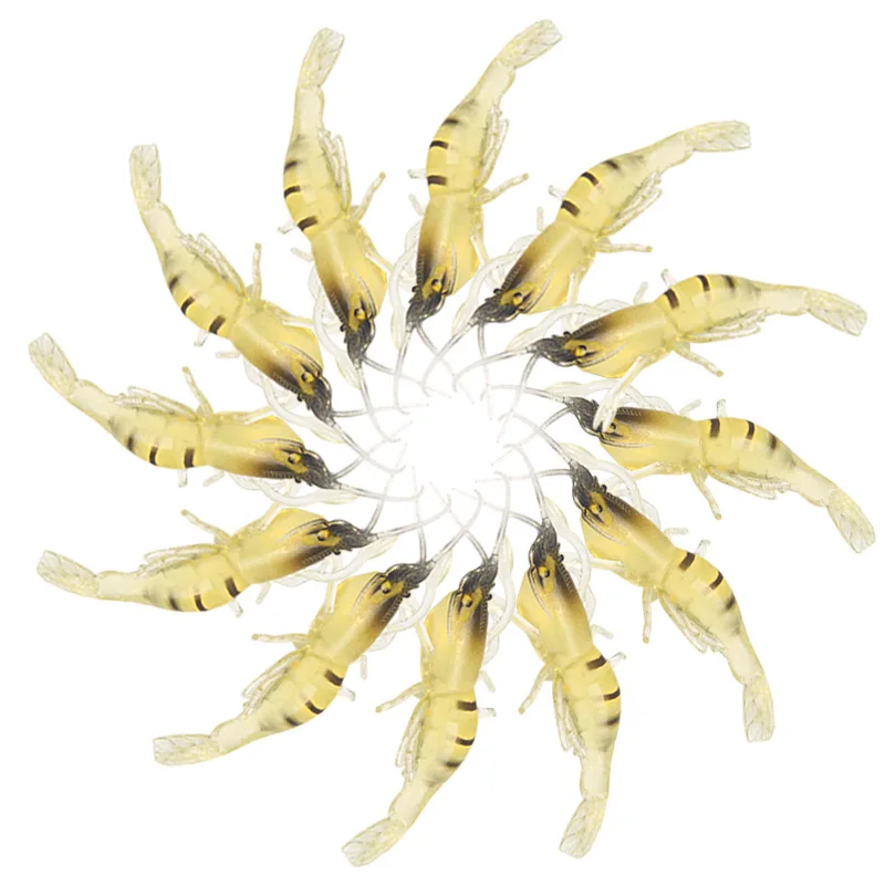 

Artificial prawn transparent shrimp soft bait bionic fish food bait crank fishing lures shrimp