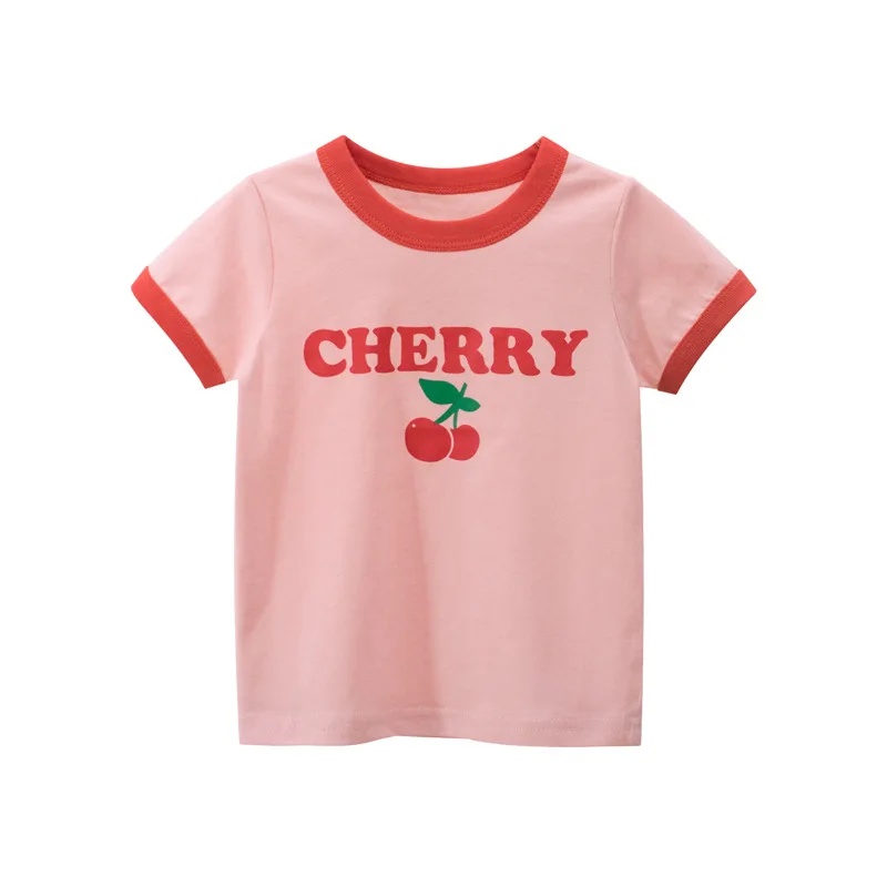 

New Design Gril Casual T Shirt Summer Fashion 100% Cotton T Shirt For Childrens