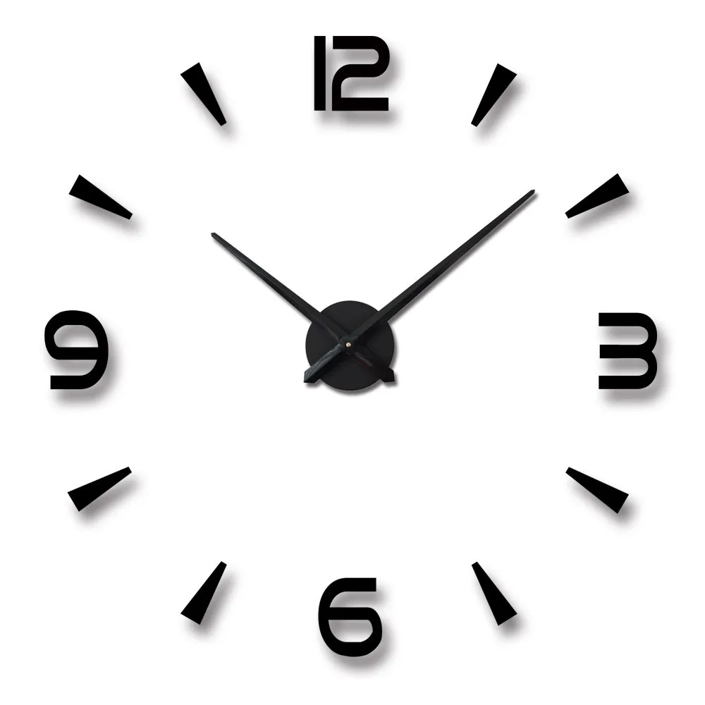 

Hot Sell Big Sticker EVA 70CM-120CM wall clock Large 3D DIY Decorative Wall Clock