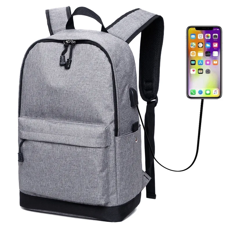 Backpack unisex usb charging Korean leisure outdoor travel bag laptop men and women college student schoolbag