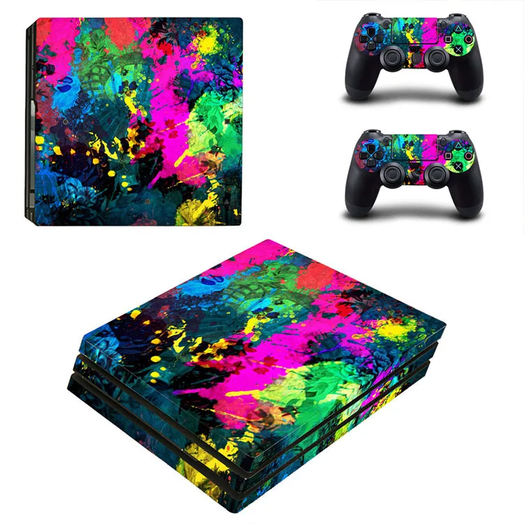 

Customized Designs Vinyl Skin Sticker Console Controllers Decal Cover For Sony Playstation 4 PS4 Pro, Optional