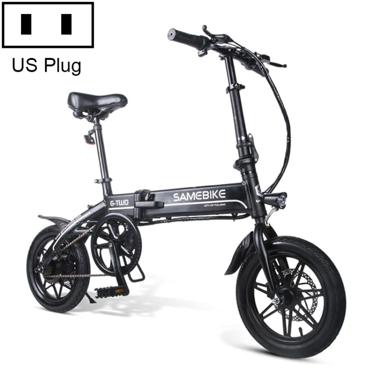 

US Warehouse 2021 E Bikes YINYU14 Standard 14 Inch 250W OEM Process 36V Lithium Battery Folding Electric Bicycle, Black
