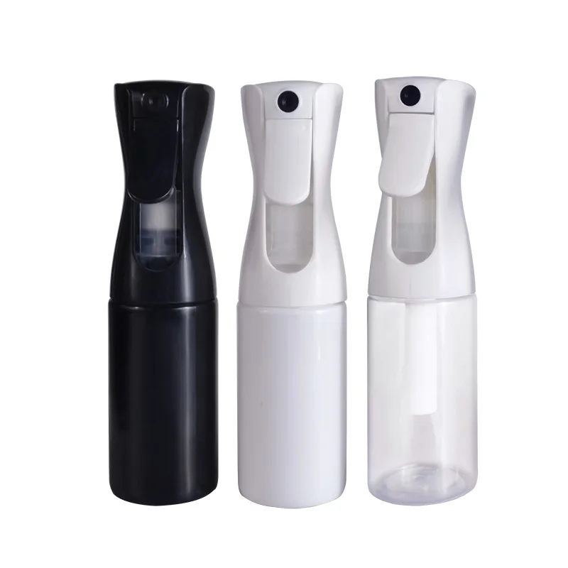 

High-end 200ml 300ml 500ml Reusable Continuous Personalized PET Hair Stying Tools Mist Spray Bottle