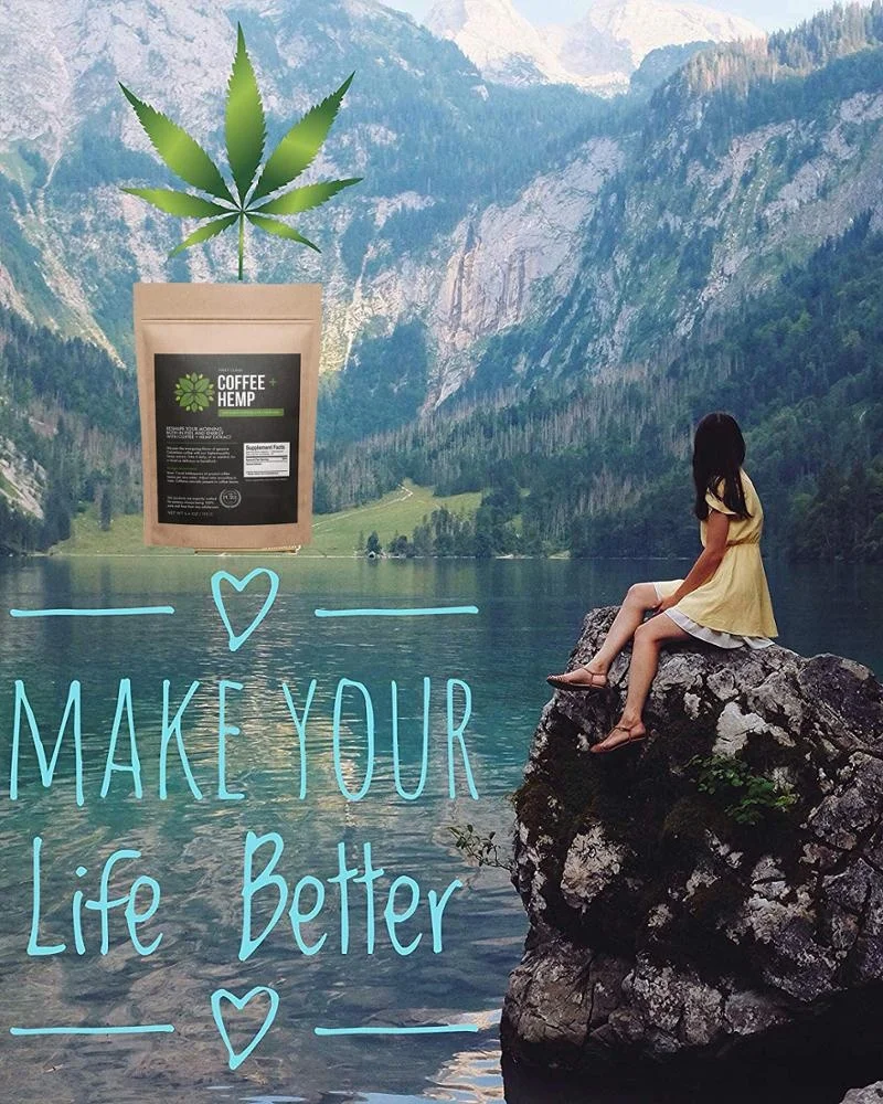 100% Organic hemp extract powder 100g/bag cbd infused coffee with 100mg water soluble cbd powder