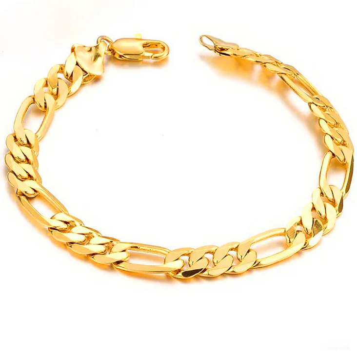 

High quality 18K gold plating stainless steel charm bracelet man