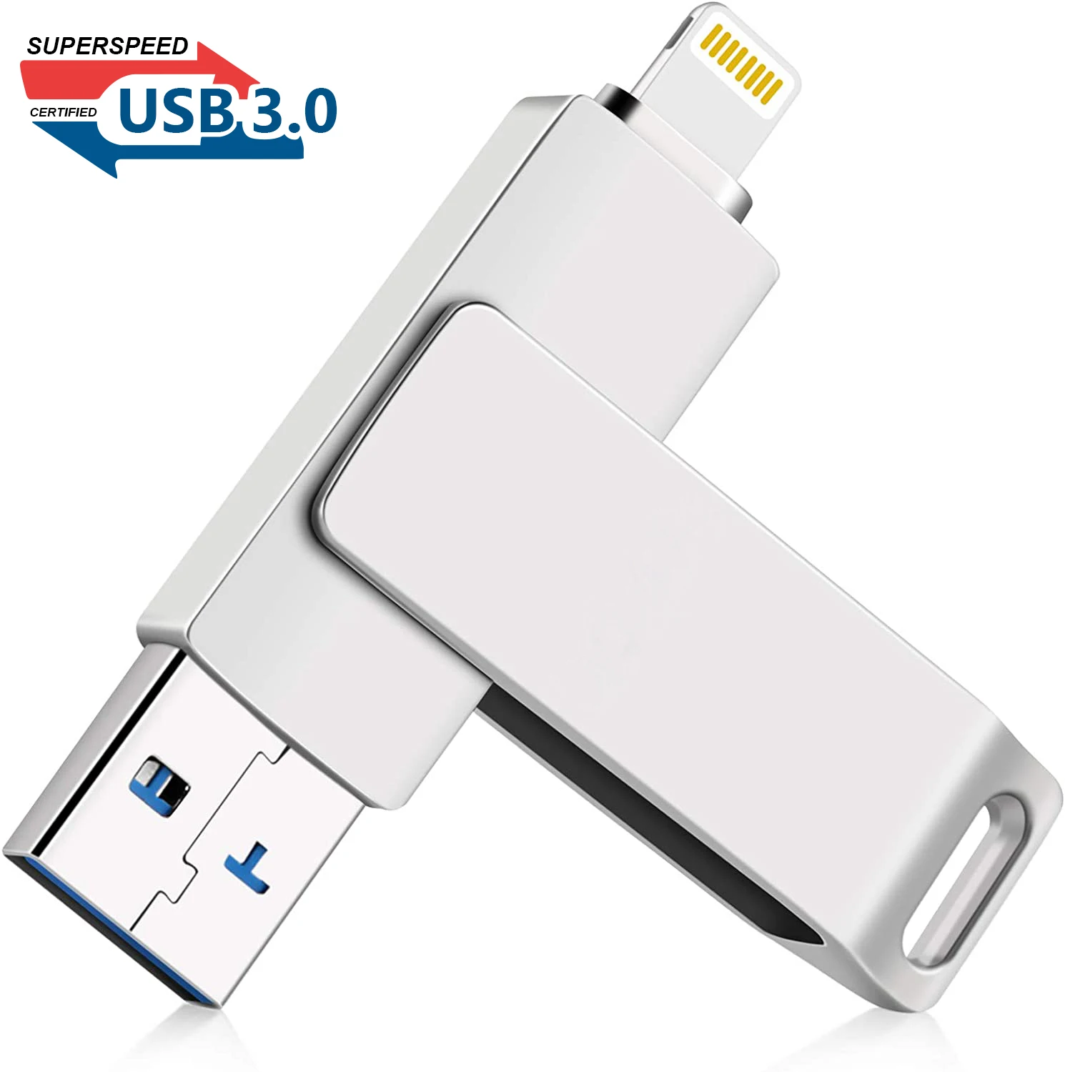 

SimDisk OTG USB 3.0 Flash Drive 32GB/64GB/128GB Large-Capacity Data Storage for iphone ipad Metal USB Memory Stick