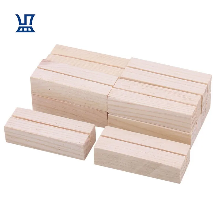 

BQLZR Free Shipping Desktop Wedding Decor Crafts Natural Pine Wood Business Card Holder