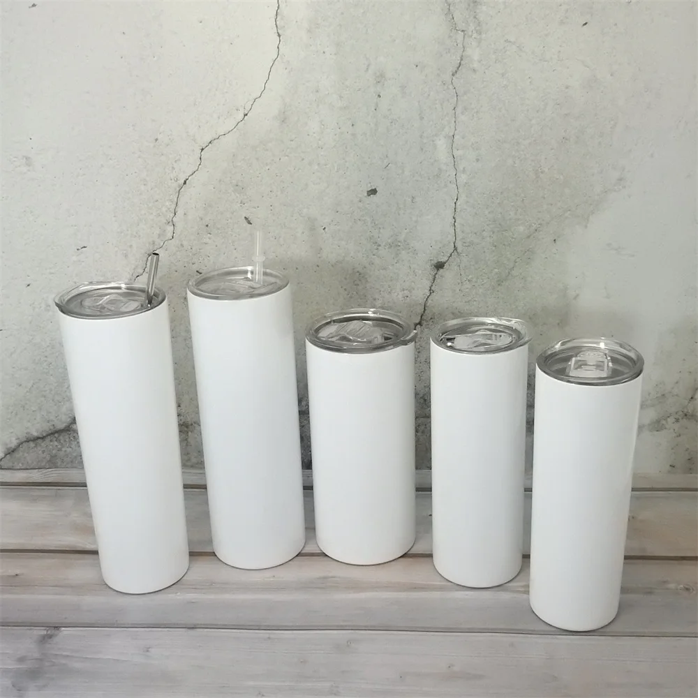

Wholesale 20oz 30oz Sublimation Blanks Straight Skinny Tumbler Double Wall Stainless Steel Tumbler Cups In Bulk, Customized color