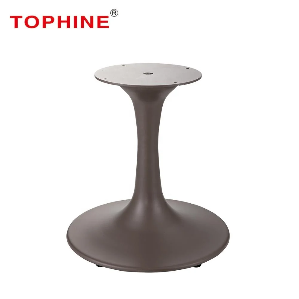 
TOPHINE Aluminum brushed Powder coating trumpet bar bistro small low table legs table bases 