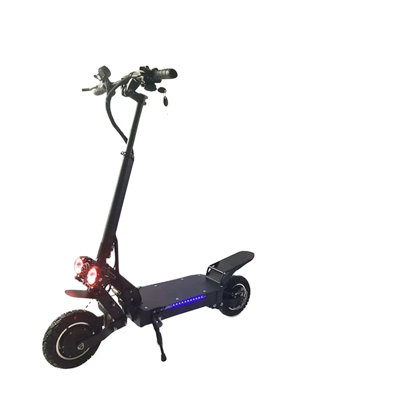 

LSY Facotory drop shipping Folding Electric Kick Scooter with EU Warehouse dual motor electric scooter, Black