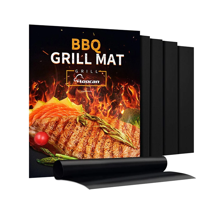 New Packing 2019 BBQ Grill Mat 100% Non stick ptfe grill mat