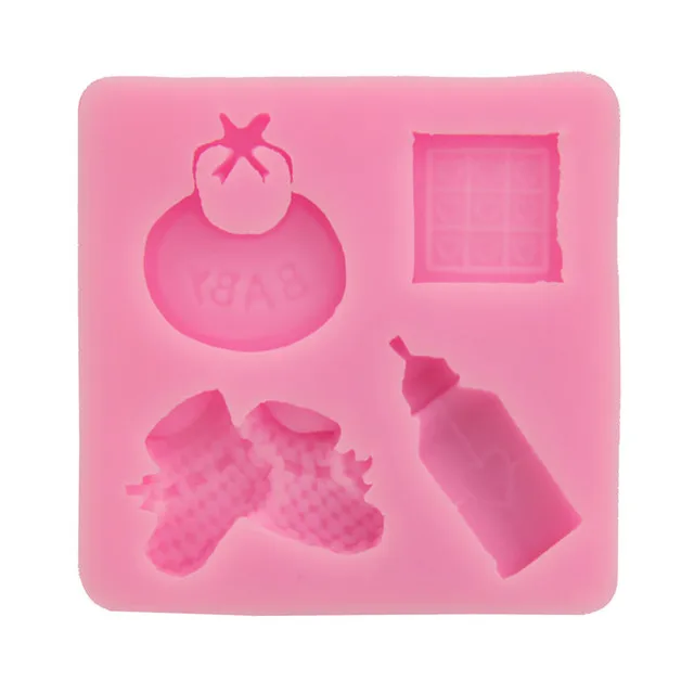 

Cheap price baby shower party silicone cake fondant mold for cake decorating, Random