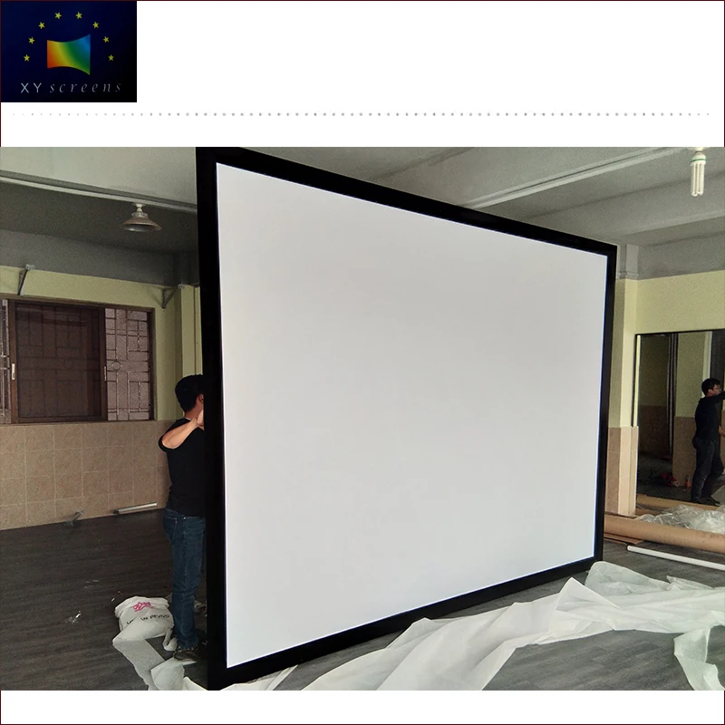 

XYscreens high quality personal use golf projector screen with 100mm width aluminum alloy frame HK100C-Golf
