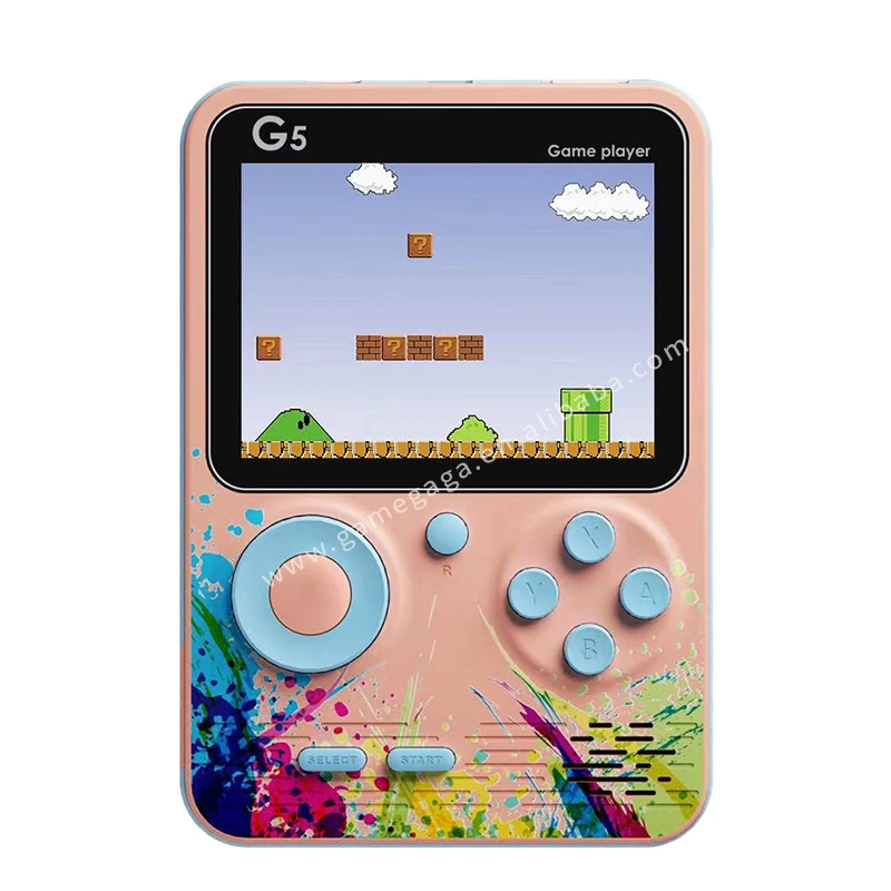 

DG5 Macaron 8 Bit Mini Console Handheld Game Player 500 in 1 Retro Video Game Console 3.0 Inch LCD Screen Gaming Console for nes