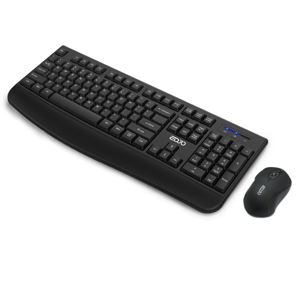 

2.4G Full-Sized wireless keyboard and mouse comb set Silent Keyboard and 3 Level DPI Adjustable wireless mouse, Black