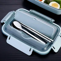 

2020 New Arrival Portable Metal Custom Logo Leak Proof Air Lock BentoThermo Insulated 304 Stainless Steel Metal Lunch Box