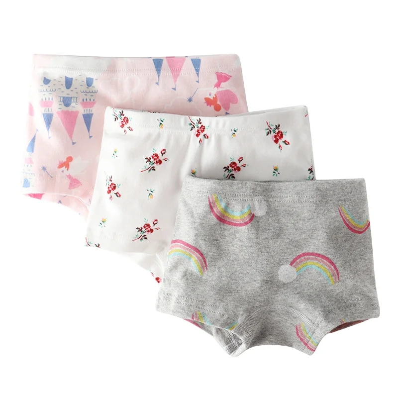 

Girls Baby Cartoon Cotton Children Underwear, Multi-colors