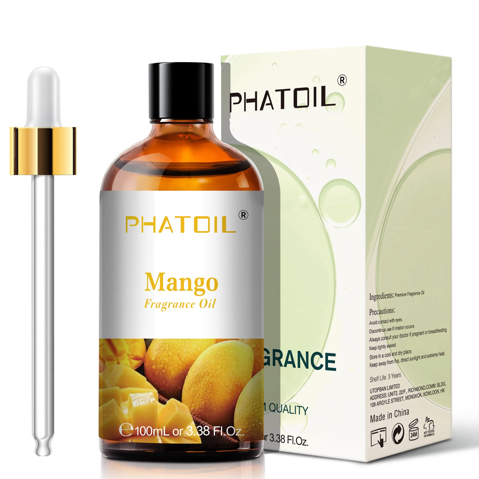 

100ML Mango Fragrance Oil Private Label PHATOIL OEM For Candle Making Diy Perfume Aroma Diffuser