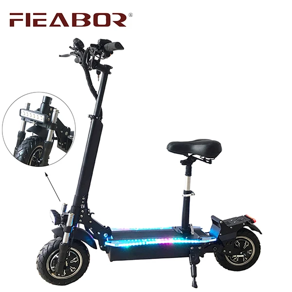 Cheap Folding Electric Scooter 1000w 2000w 48v 52v Electric Kick Scooter with Removable Seat