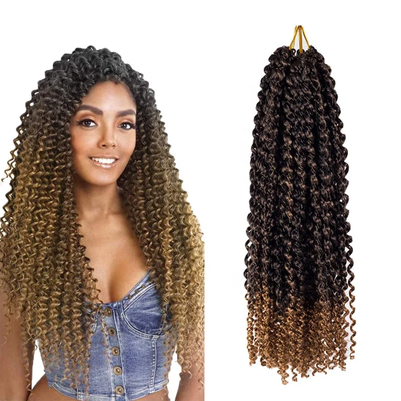 

Freetress Crochet Water Wave Ombre Braiding Hair For Passionate Twist Synthetic Halloween Hair Extensions Colorful Spring Twist