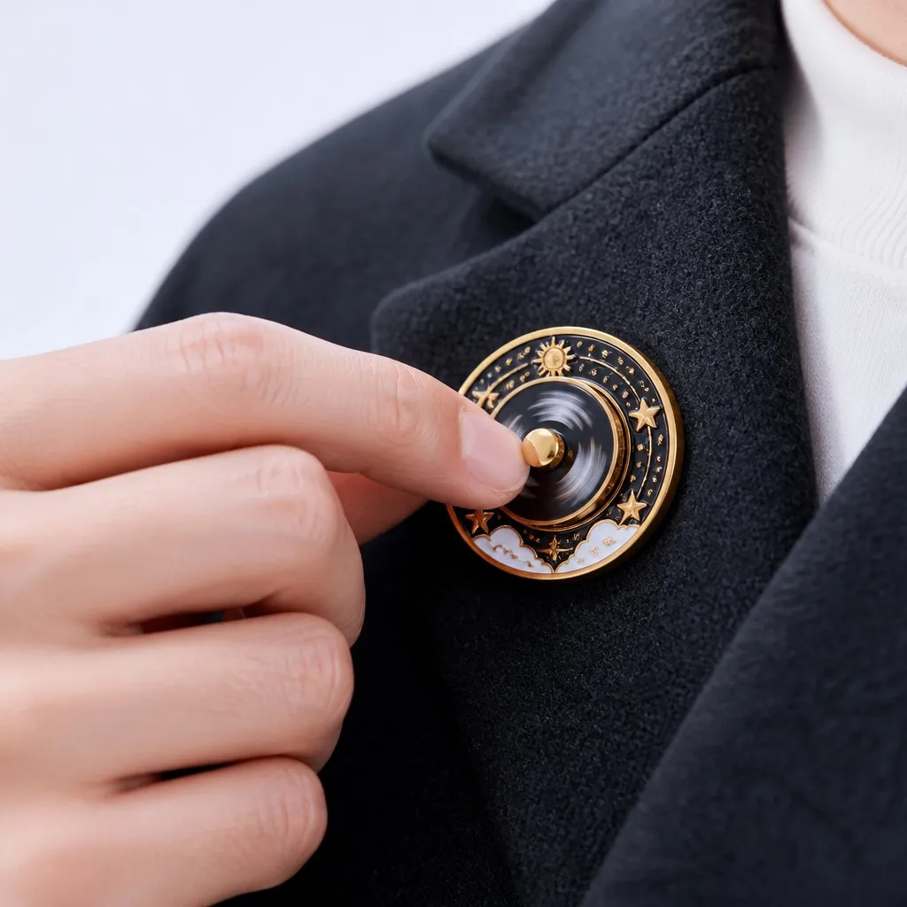 Celestial Spinner Pin Lifestyle Demonstration