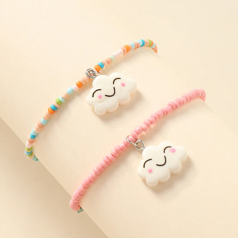 

Simple Dinosaur Candy Rainbow Colorful Anklet Bracelet For Girls