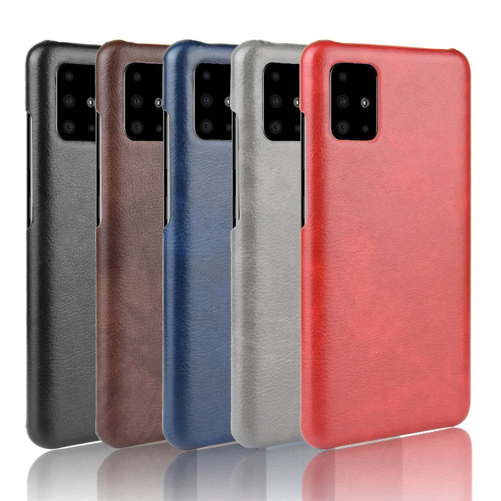 

Thin Litchi Leather Case for A12 A52 A102 A72 A32 A51 A71 S21U S20 FE A70 A50 A42 5G S10 Note 10 M31S Cover