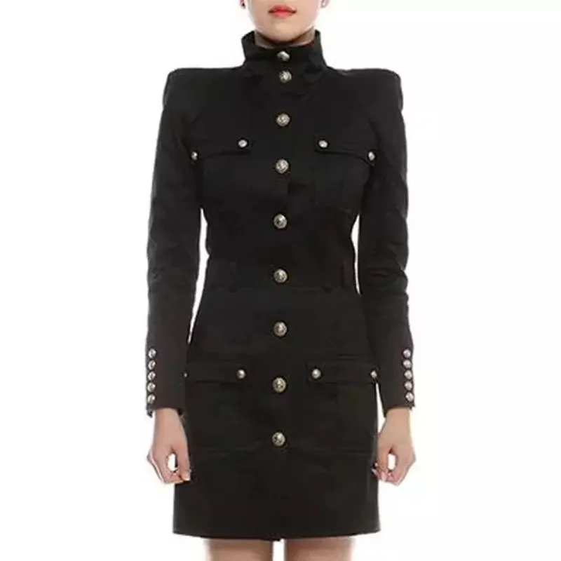

2020 New Arrival High Quality Women o neck slim Long sleeve ladies blazer Dresses