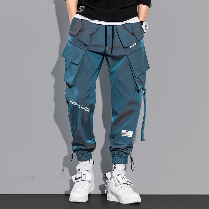 

men's sports trouser outdoor sweat men jogging cargo pants side pocket joggers work trousers