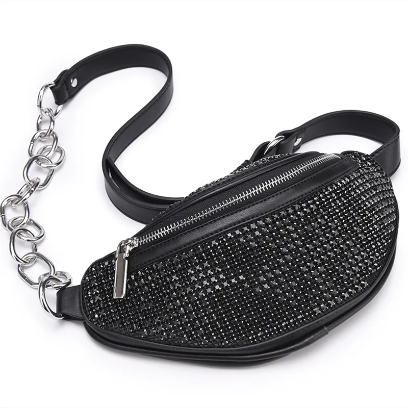 

Guangzhpu factory customize fanny bag bling bling new crossbody bags good price fanny pack wasit bag