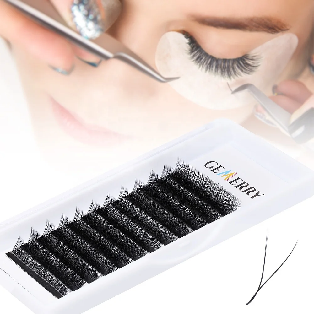 

Y Shape Lashes Yy Cilios Fio a Fio Volume Eyelash Extension Easy Fan False Eyelashes Weave Soft Natural Crisscross, Natural black