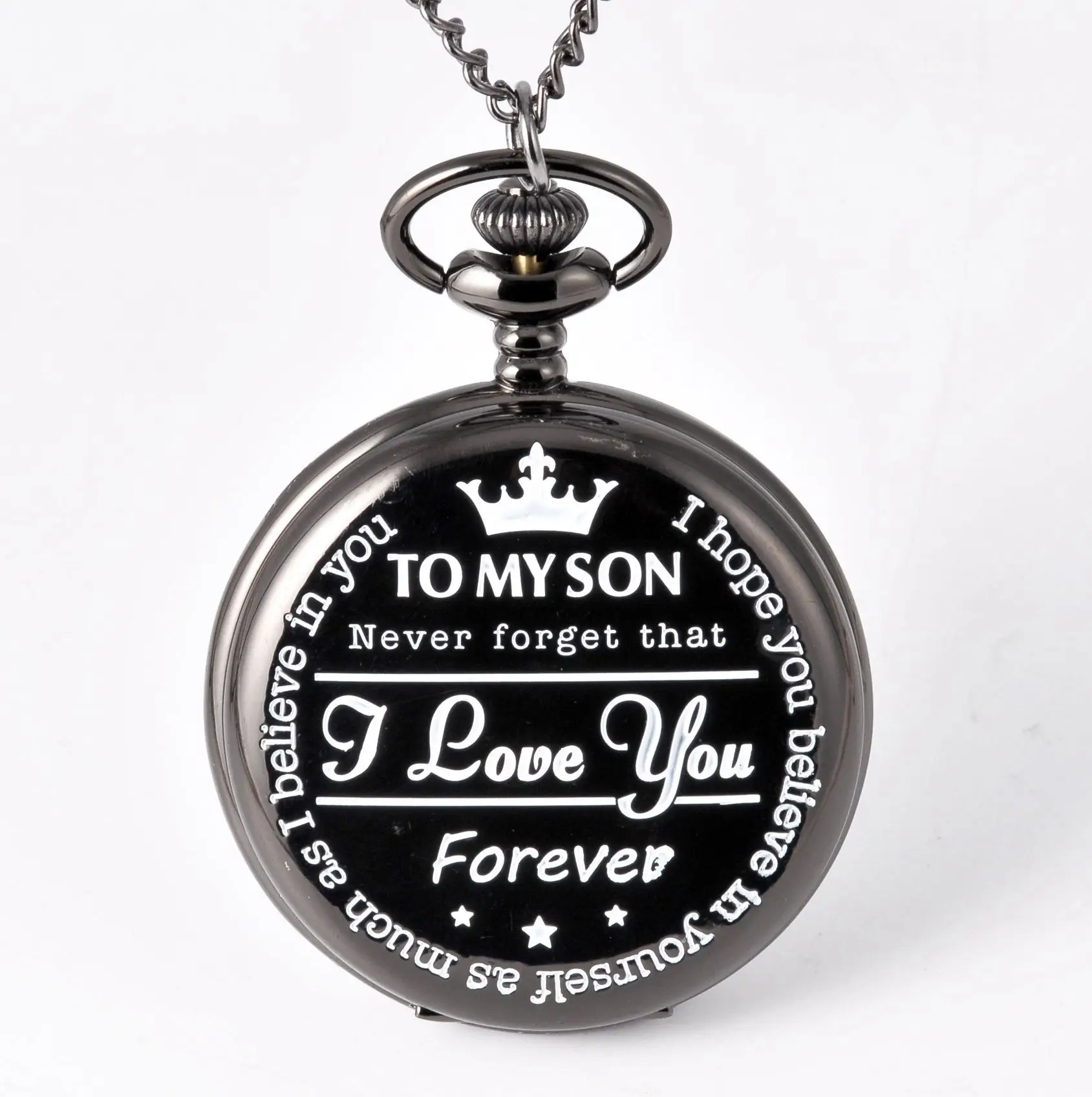 

Wholesale Forever Pocket Watch To My Son I Love You Gift to Son Birthday Gift Boys Fob Pocket Watch