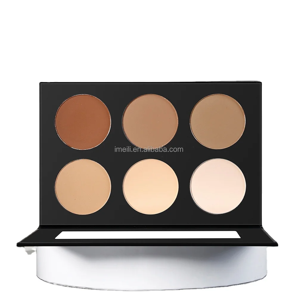 

pressed bronzer powder contour palette makeup, 6 colors