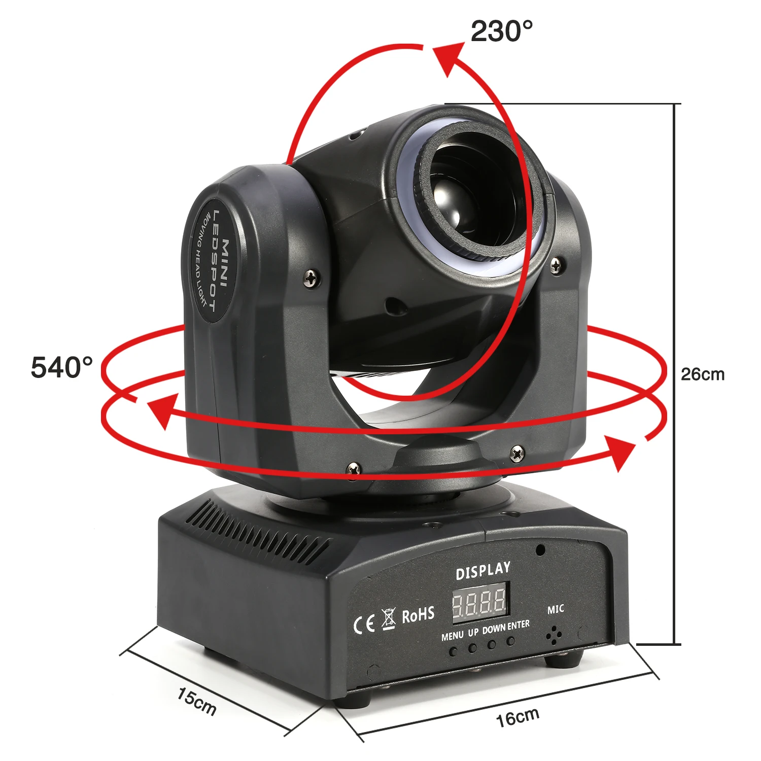 
Mini moving head light LED Kaleidoscope Moving with rings party light for bar club dj disco 