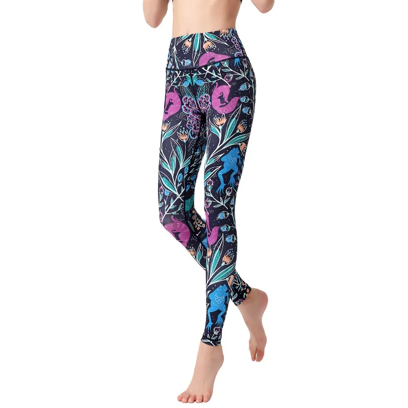 

2021 New Unique High Waist Printing Yoga Pants For Women Sexy Yoga Women Leggings Push Up Ankle Length OEM Dropshipping