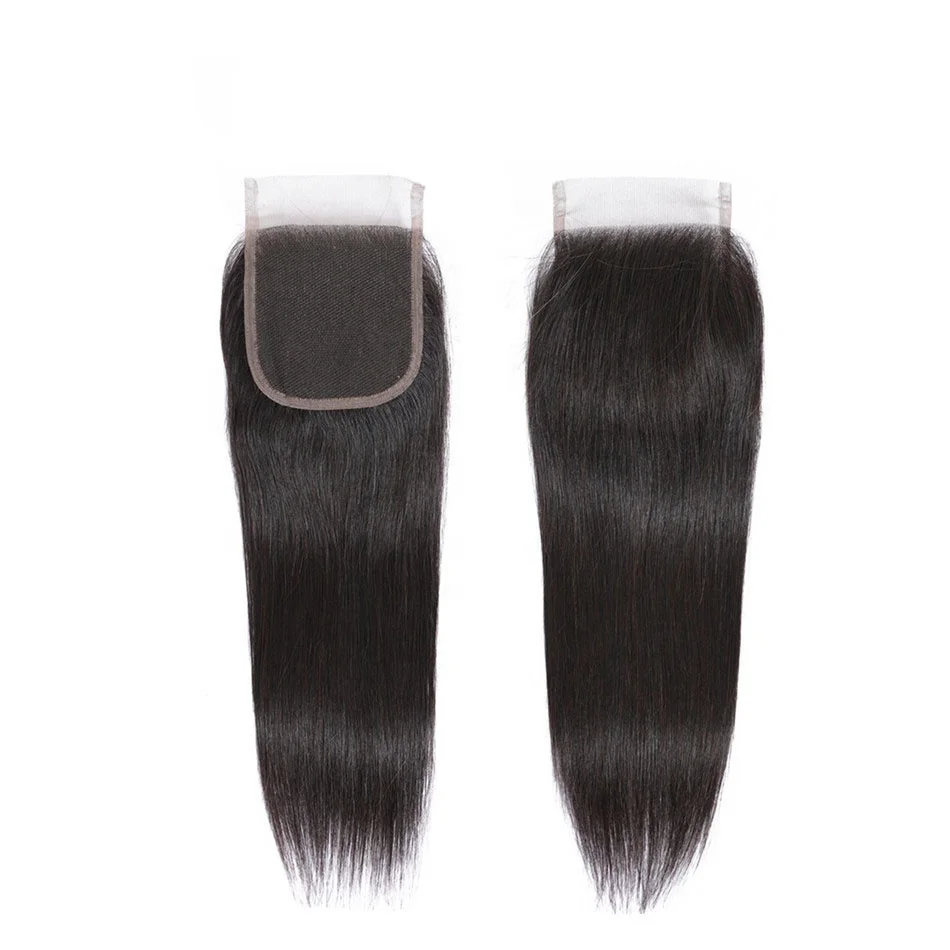 

Single Transparent Hd Afro Lace Closure 4x4 Closure 1B Natural Black Straight Raw Transparent Lace Human Hair Brazilian