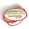 oval business card stickers label (M-A409)