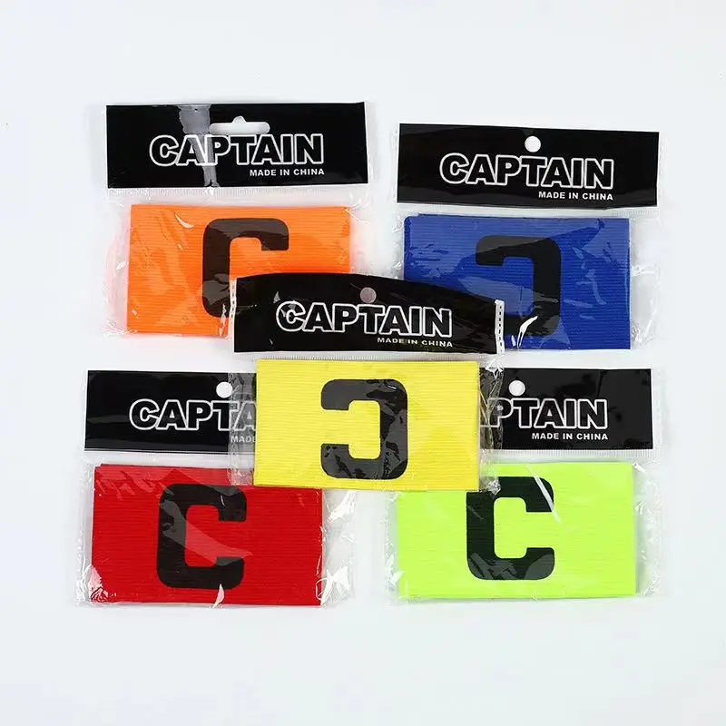 

Custom Football Club Captain's Armband Football Player Hand Elastic Captains Armband, Red, orange, yellow, green, blue