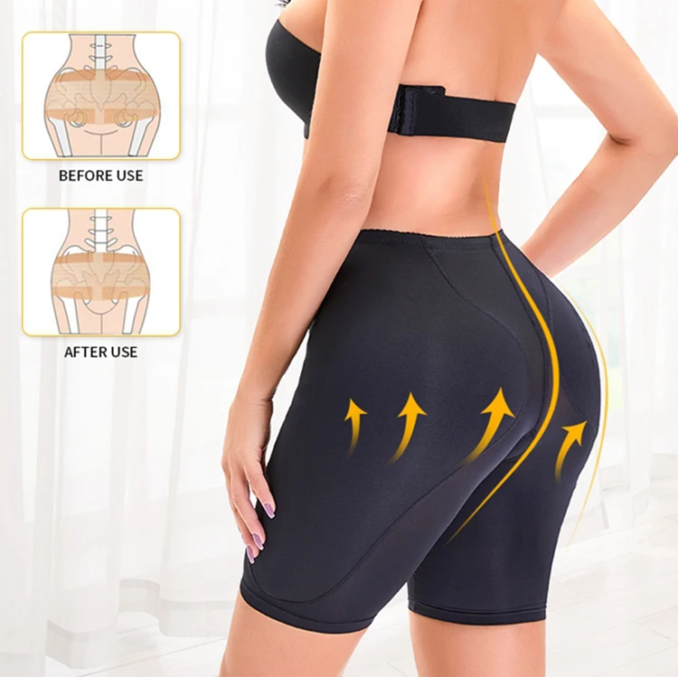 

Women Hip Pad Butt Lifter Shapewear Back And Side Enhancer High Waist Control Panties Thick Pad Detachable Slimming Panty Shaper, Black, nude, can be customerized