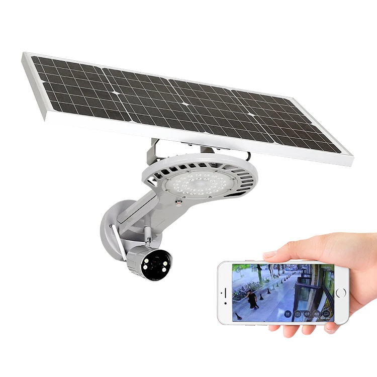 High quality 50w led solar street light with outdoor cctv camera