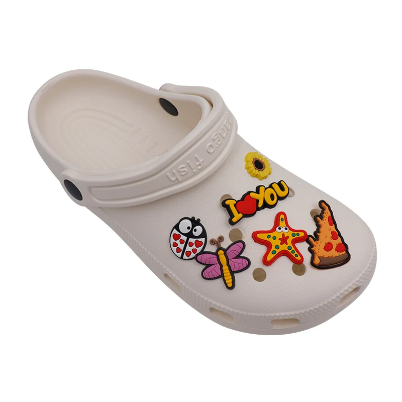 

Coolstring Company New 1pack of 4pcs DIY Cartoon Hole Shoe Charms Hot sale Charms Decoration Accessories Flat Silicone Shoe Flower, Customized