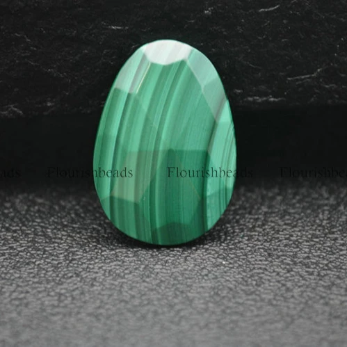 

Faceted Natural Malachite Pear shape Gemstone Pendant fit Necklace making