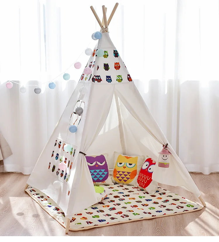 
Wholesale Teepee Tent Kids Cotton Canvas Children Tipi Tent For Kids Teepee 