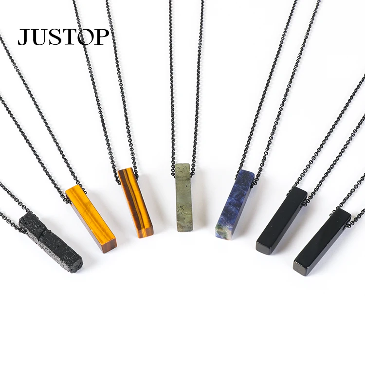 

Hot Sale Natural Stone Bullet Shape Turquoise Crystal Stone Quartz Healing Point Jewelry Pendant Necklace For Men Women