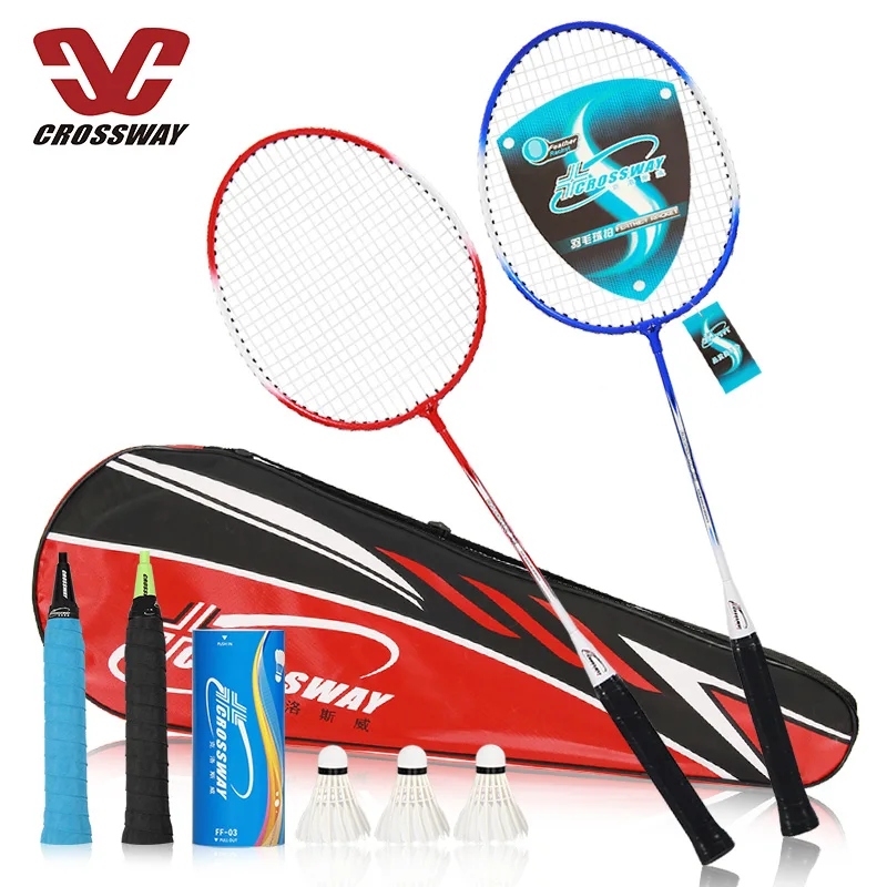 

Wholesale high quality iron alloy custom raket badminton racket set, Customized color