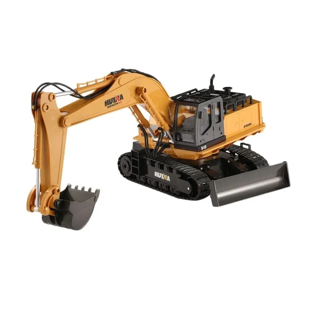 

Tiktok Hot Selling Huina 1510 1/16 RC Alloy Engineering Digger Truck 2.4Ghz 11CH Model Excavator Truck Toy With Sound Light