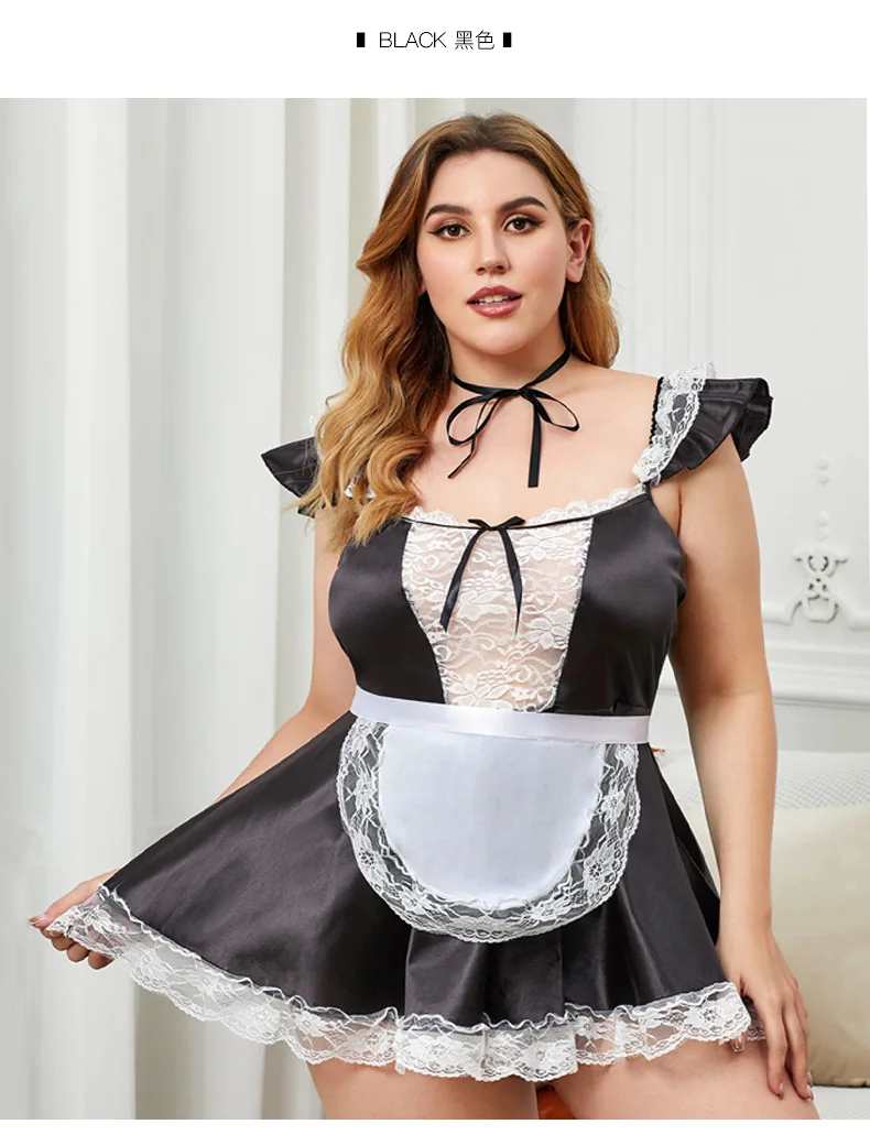 Lh Sexy Hot Fashion Show Lingerie French Maid Outfit Women Sexy 3642