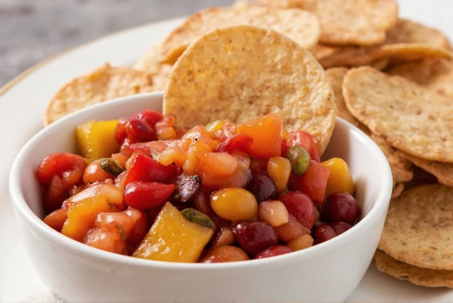 fruit salsa with cinnamon chips